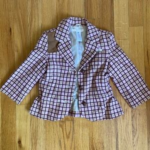 Janie and Jack riding blazer, wool blend with lining